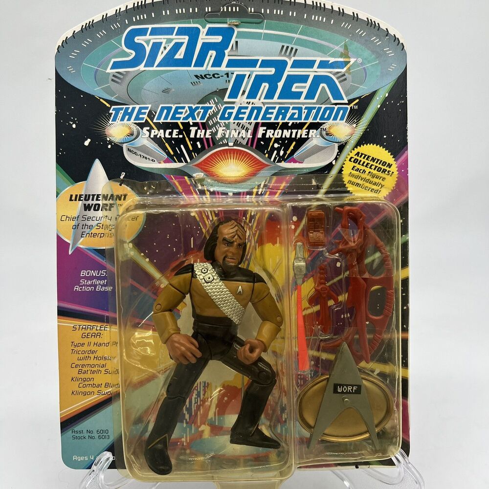 1992 Playmates Star Trek Next Generation Action Figure Lieutenant Worf 6013